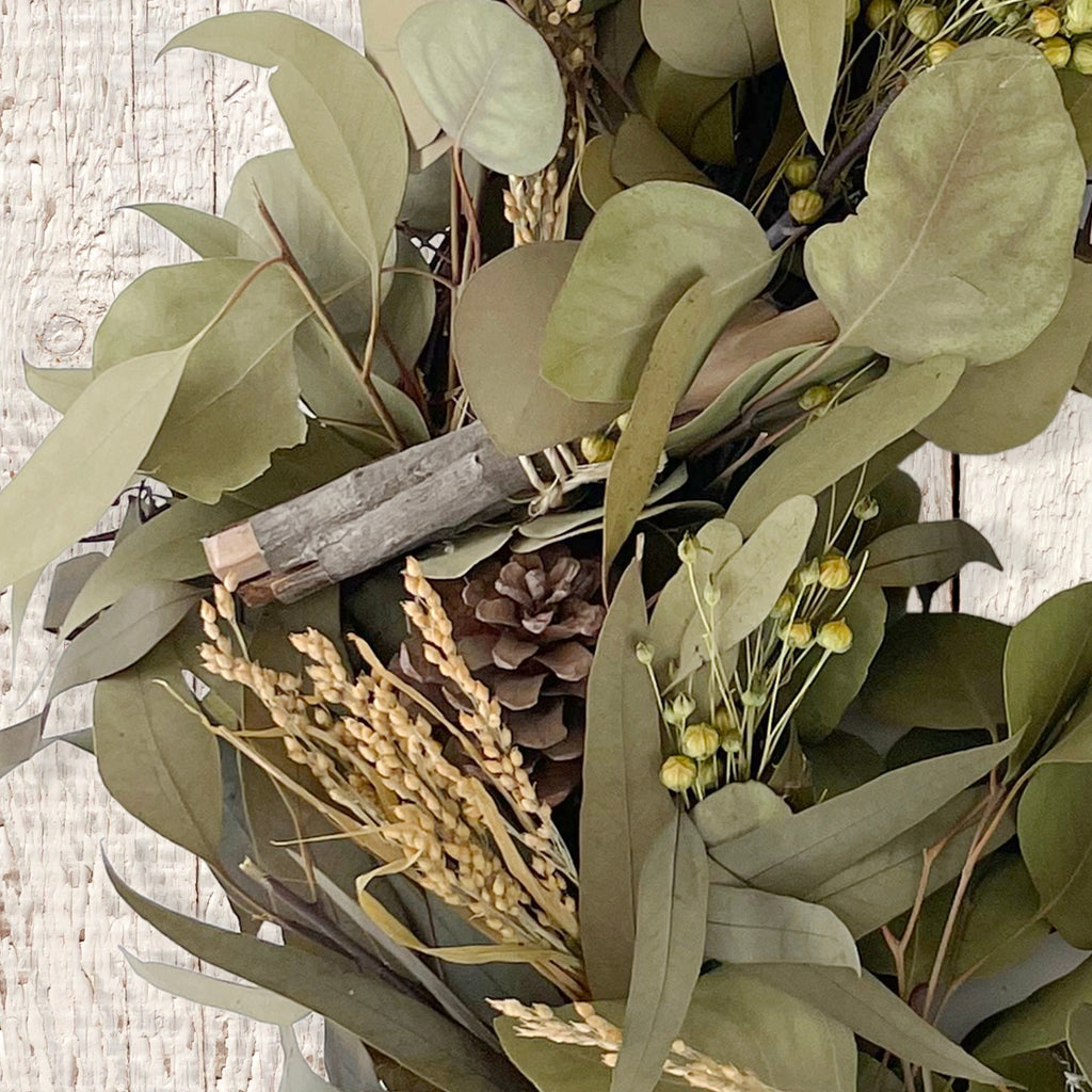 Eucalyptus & Pinecone Garland Wreath