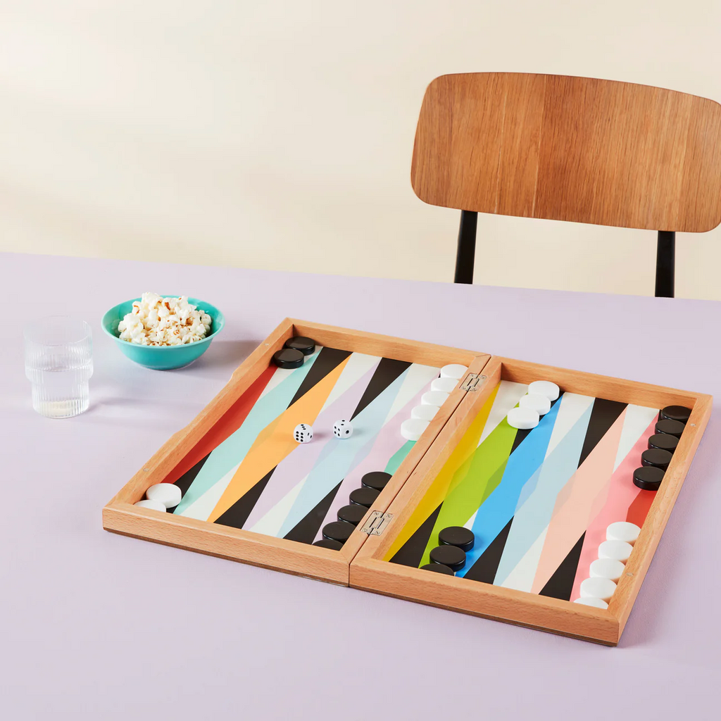 MoMA Colorful Color Play Backgammon Set
