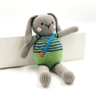 Pebble | Handmade Soft Toy Bunny Boy - Apple Green