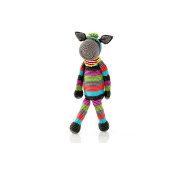Pebble | Handmade Soft Toy Baby Rattle - Donkey
