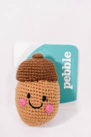 Pebble | Handmade Soft Toy Baby Rattle - Acorn