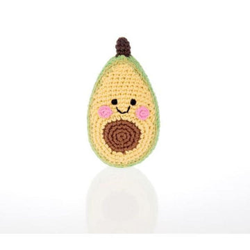 Pebble | Handmade Fruit Baby Rattle - Avocado