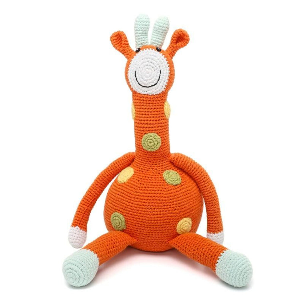 Pebble | Handmade Soft Toy Baby Rattle - Giraffe