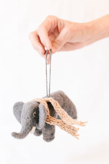 Handspun Hope | Ellie Elephant Ornament Handmade in Rwanda