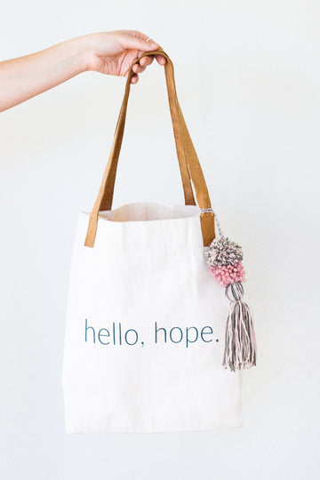 Handspun Hope | Hello Hope Canvas Tote